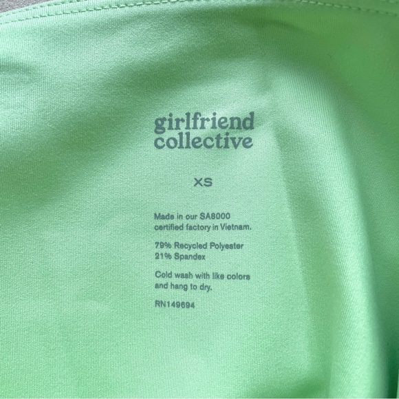 Girlfriend Collective Neon Green Bike Shorts - XS, BRAND NEW! - Picture 5 of 8